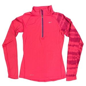 Nike Running Dri-Fit 1/4 Quarter Zip Long Sleeve Top‎ Womens sz XS